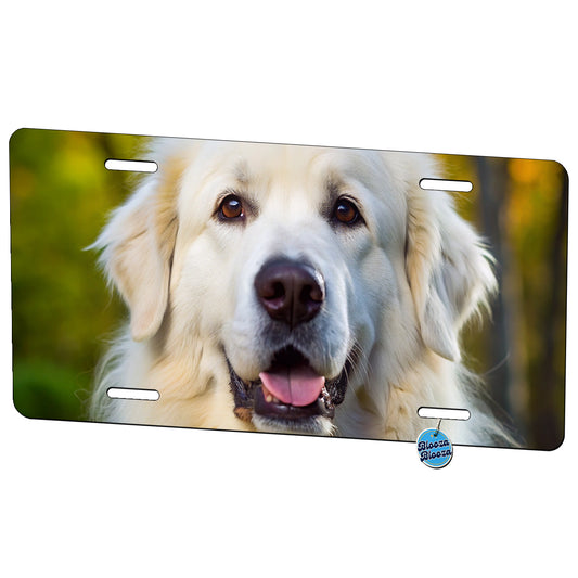 Great Pyrenees Dog Photo Metal Vanity Novelty Tag License Plate for Trucks Cars SUVs