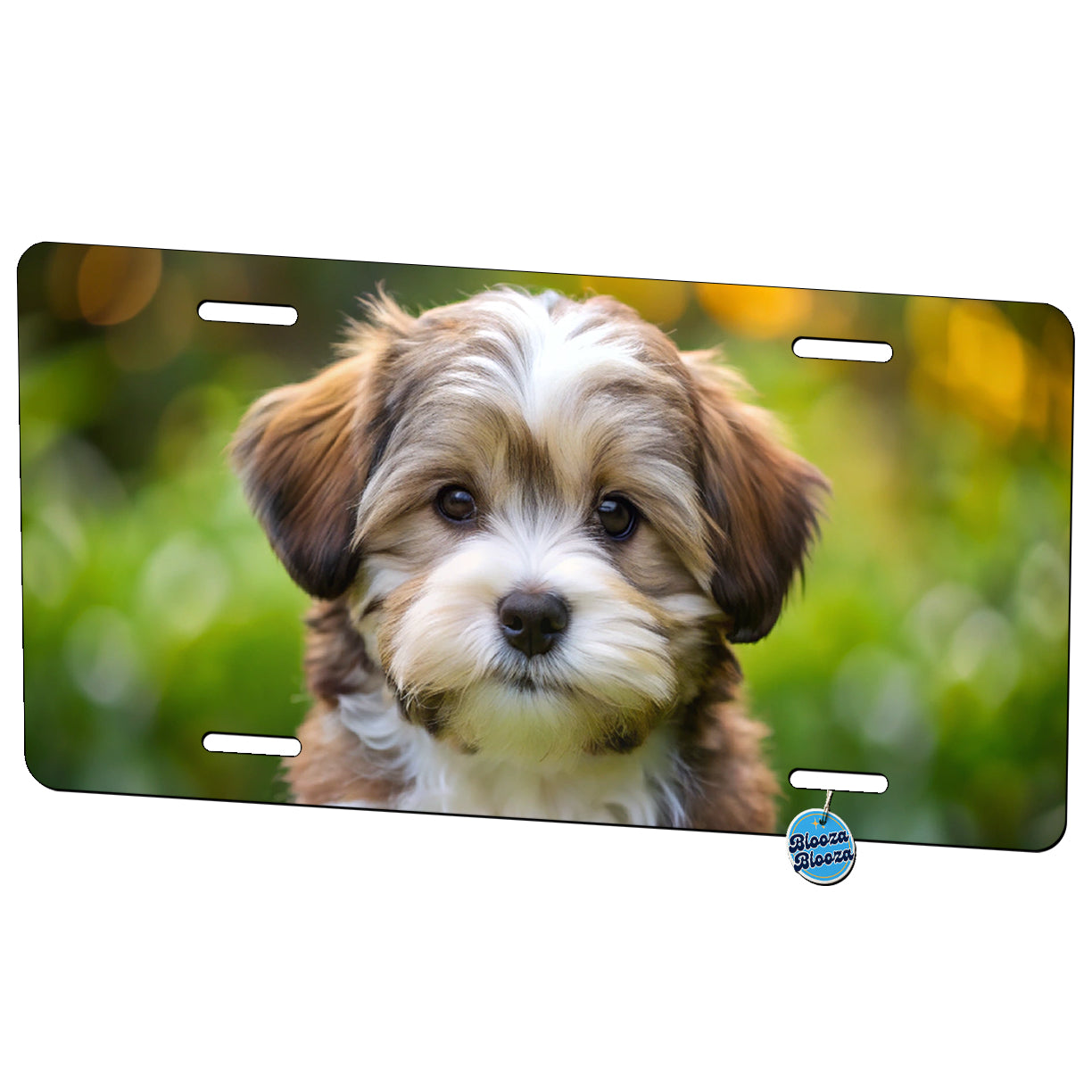 Havanese Dog Puppy Photo Metal Vanity Novelty Tag License Plate for Trucks Cars SUVs