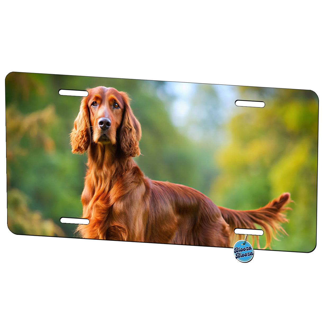 Irish Setter Dog Photo Metal Vanity Novelty Tag License Plate for Trucks Cars SUVs