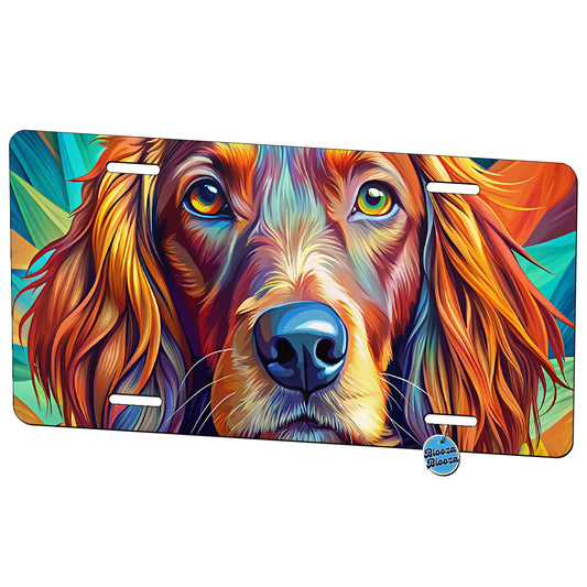 Irish Setter Dog Pop Art Metal Vanity Novelty Tag License Plate for Trucks Cars SUVs