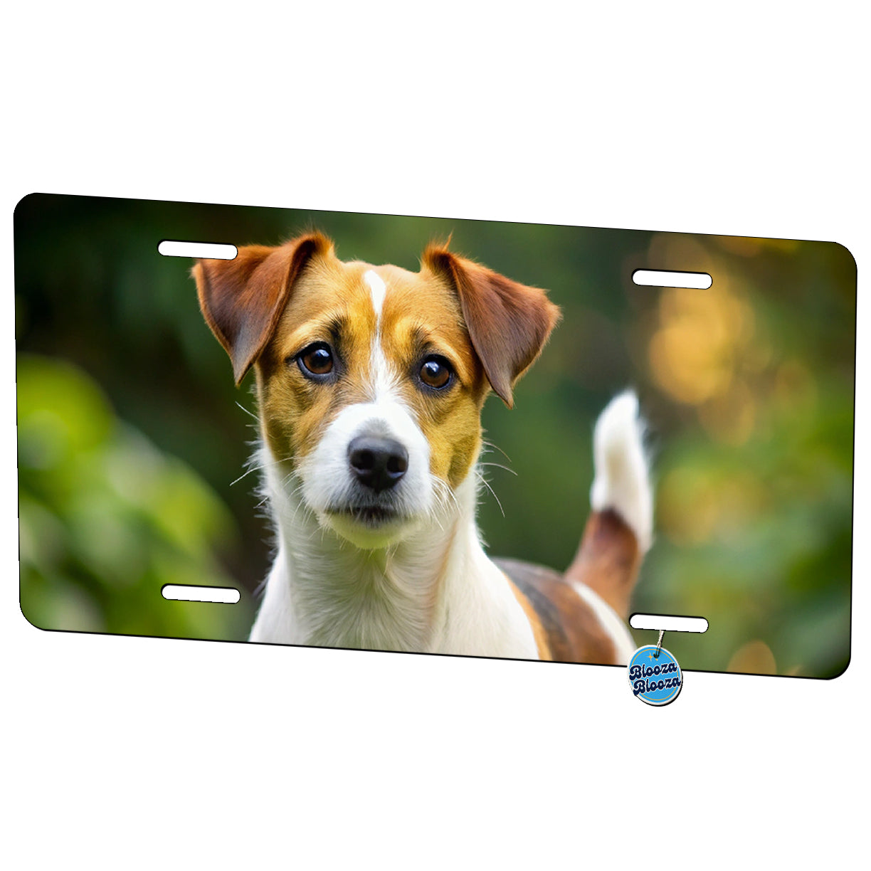 Jack Russell Terrier Dog Photo Metal Vanity Novelty Tag License Plate for Trucks Cars SUVs