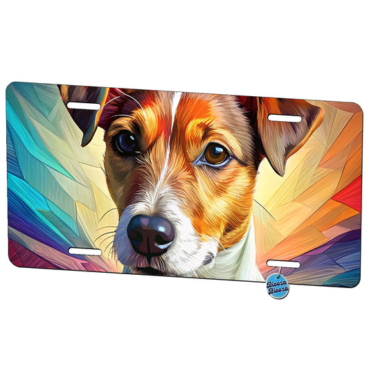 Jack Russell Terrier Dog Pop Art Metal Vanity Novelty Tag License Plate for Trucks Cars SUVs