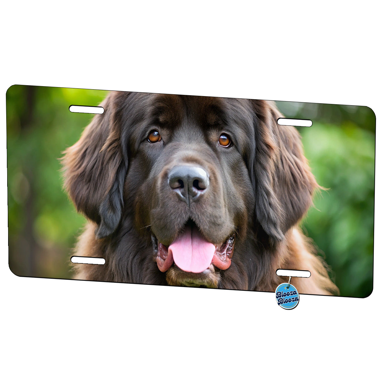 Newfoundland Dog Photo Metal Vanity Novelty Tag License Plate for Trucks Cars SUVs