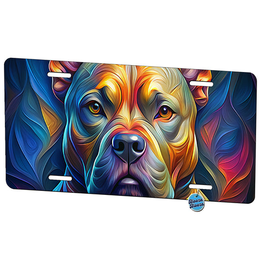 Staffordshire Bull Terrier Staffy Dog Abstract Stylized Art Metal Vanity Novelty Tag License Plate for Trucks Cars SUVs
