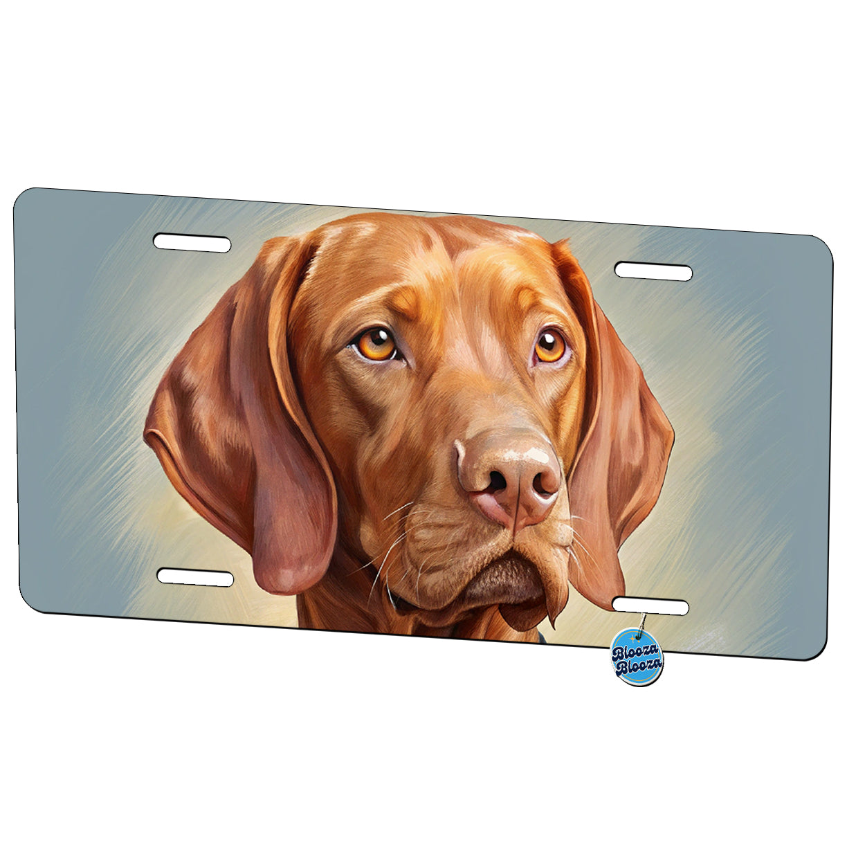 Vizsla Dog Illustration Metal Vanity Novelty Tag License Plate for Trucks Cars SUVs