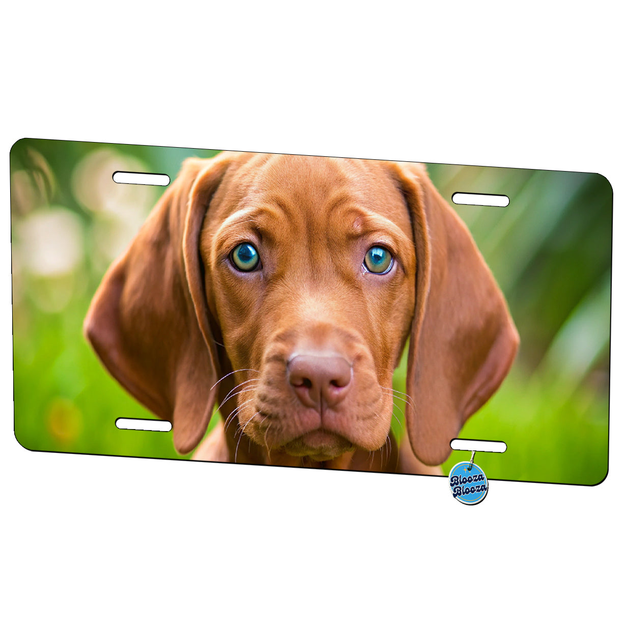 Vizsla Dog Puppy Photo Metal Vanity Novelty Tag License Plate for Trucks Cars SUVs