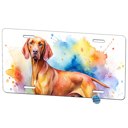 Vizsla Dog Watercolor Style Metal Vanity Novelty Tag License Plate for Trucks Cars SUVs
