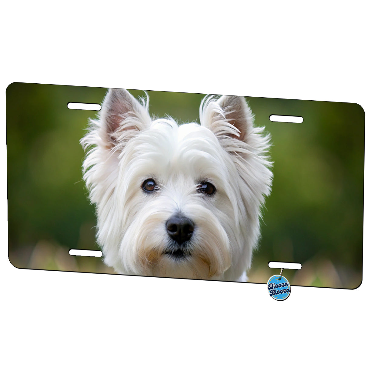 West Highland White Terrier Westie Dog Photo Metal Vanity Novelty Tag License Plate for Trucks Cars SUVs
