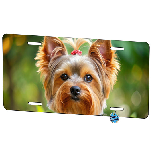 Yorkshire Terrier Yorkie Dog Photo Metal Vanity Novelty Tag License Plate for Trucks Cars SUVs