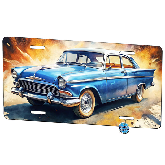 Classic Retro Car Art Metal Vanity Novelty Tag License Plate for Trucks Cars SUVs