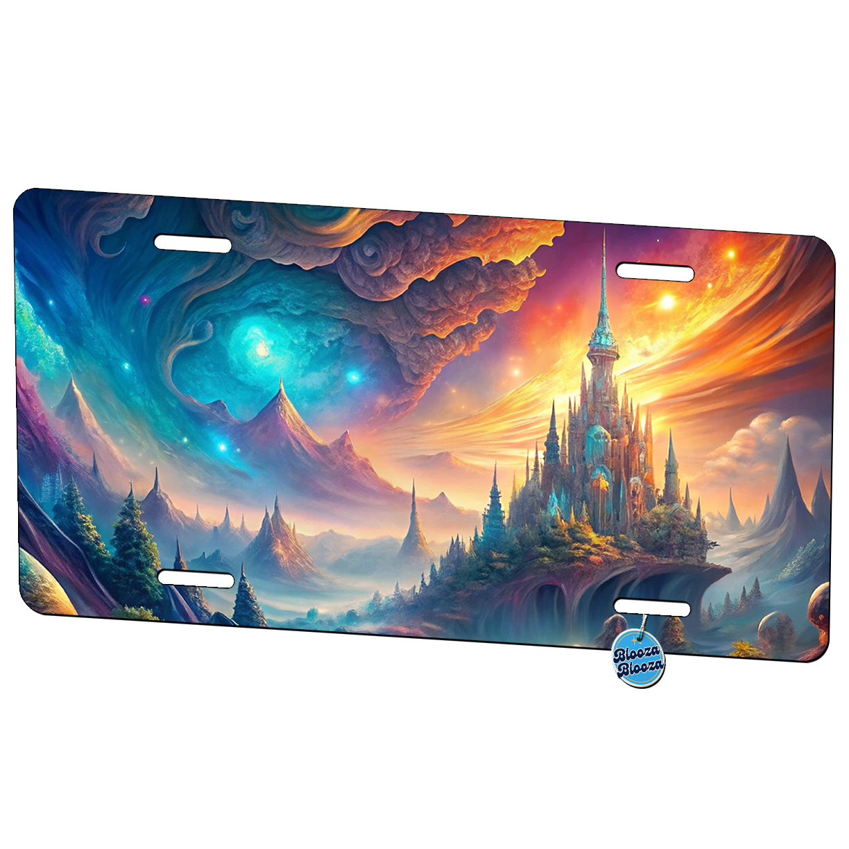 Fantasy World Abstract Art Metal Vanity Novelty Tag License Plate for Trucks Cars SUVs