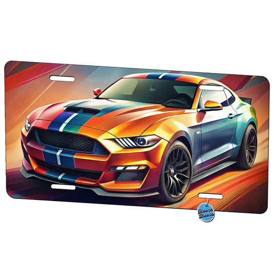 Modern Muscle Car Art Metal Vanity Novelty Tag License Plate for Trucks Cars SUVs