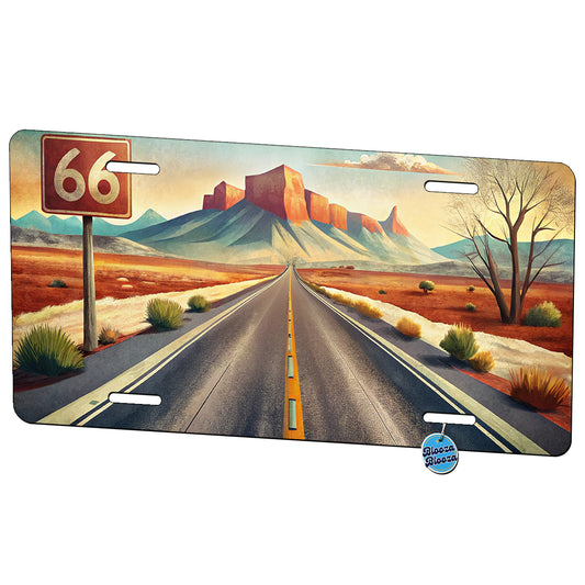Southwest Highway Route 66 Art Metal Vanity Novelty Tag License Plate for Trucks Cars SUVs