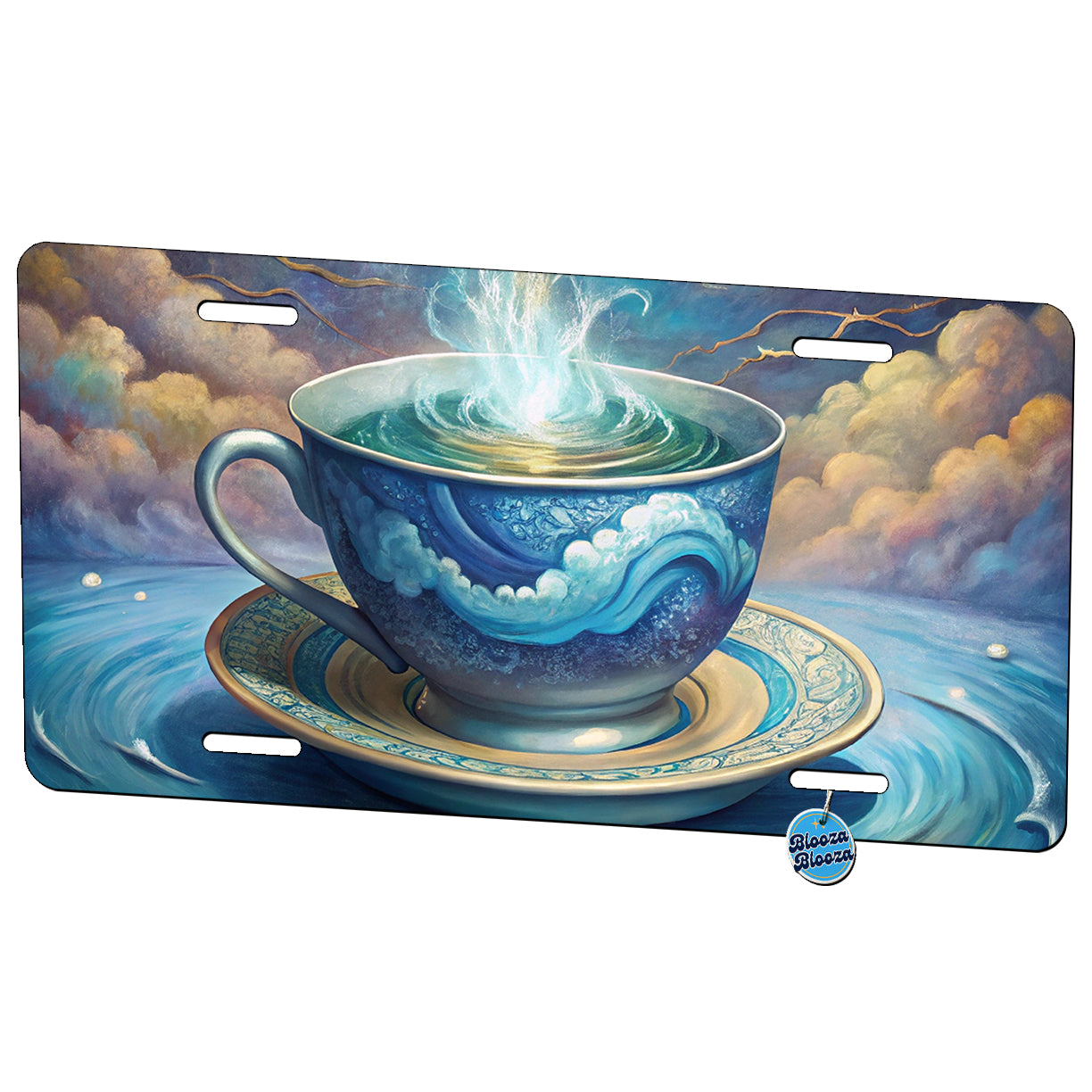 Tempest In A Teacup Metal Vanity Novelty Tag License Plate for Trucks Cars SUVs