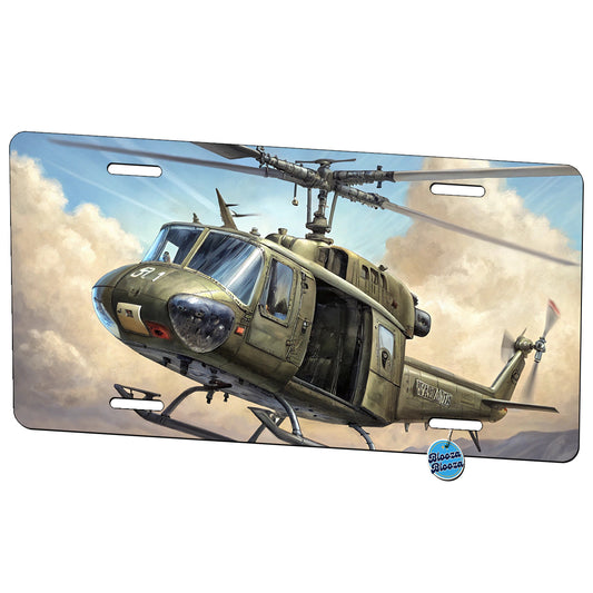 UH-1 Iroquois Huey Helicopter Vietnam War Era Metal Vanity Novelty Tag License Plate for Trucks Cars SUVs