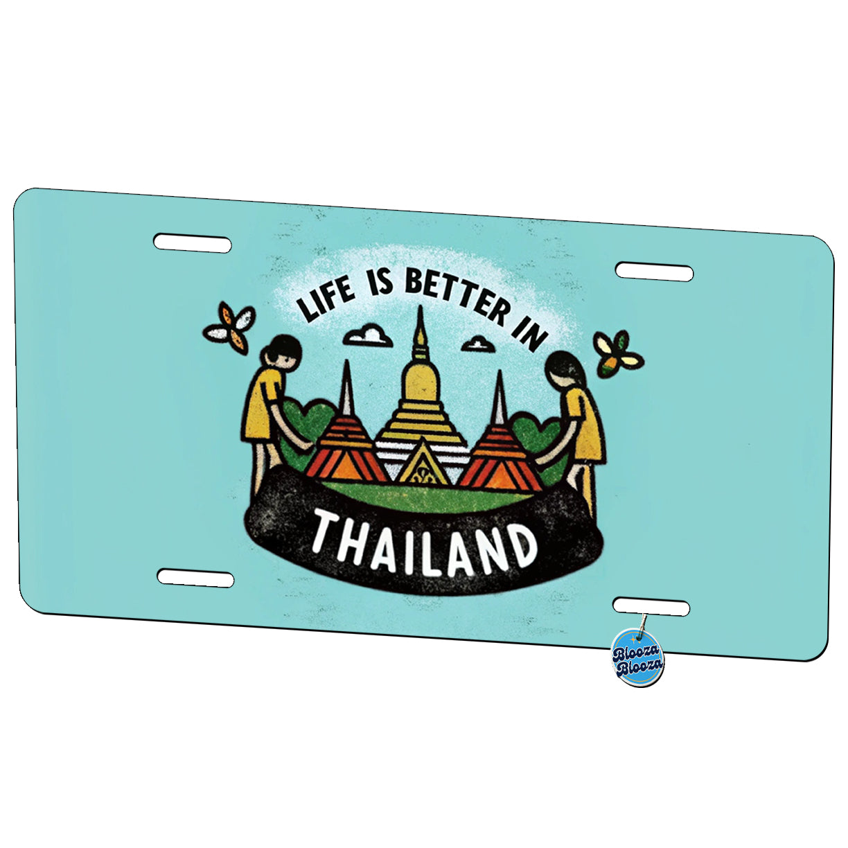 Life Is Better In Thailand Metal Vanity Novelty Tag License Plate for Trucks Cars SUVs