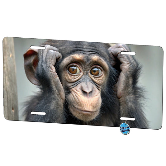 Monkey Adorable Metal Vanity Novelty Tag License Plate for Trucks Cars SUVs