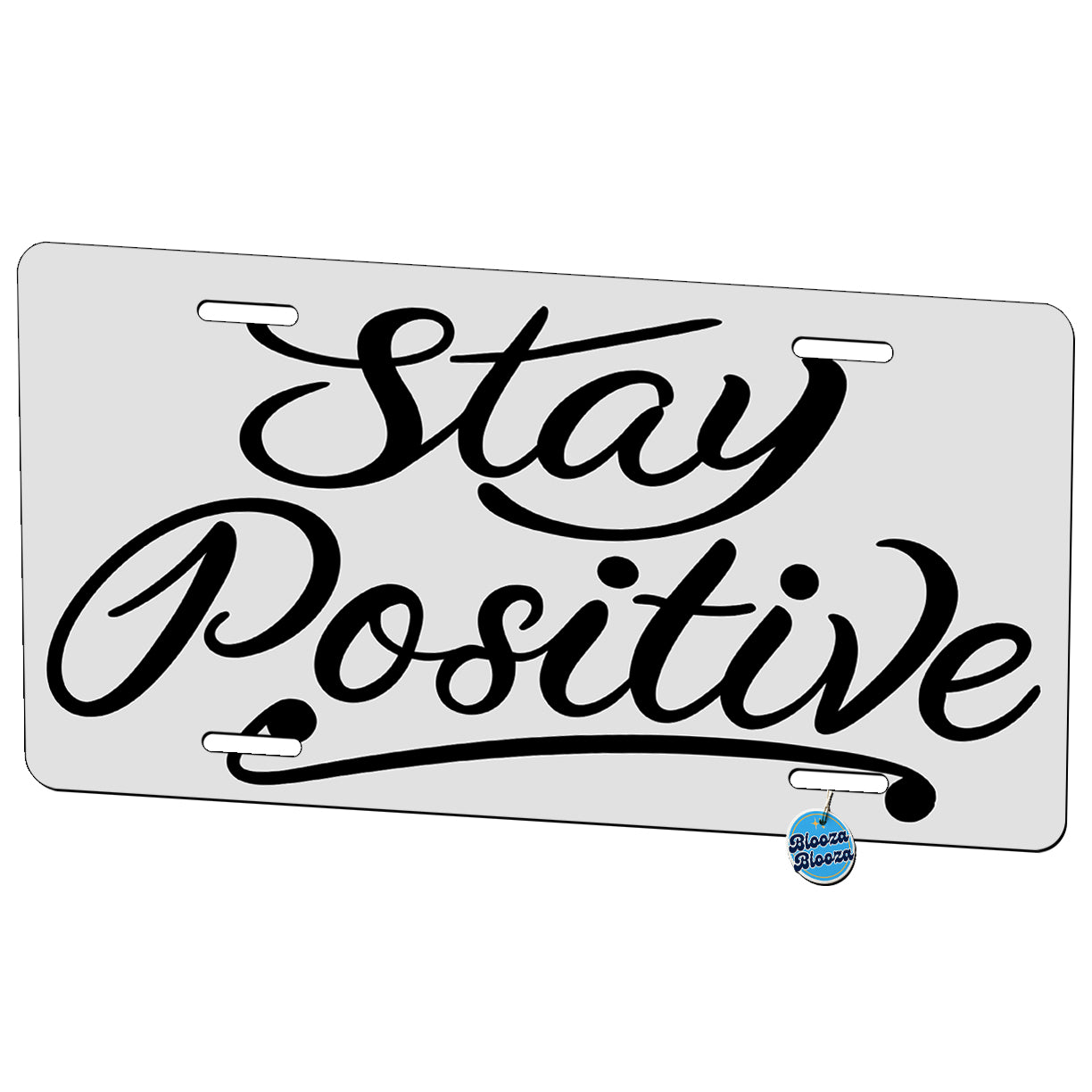 Stay Positive Metal Vanity Novelty Tag License Plate for Trucks Cars SUVs