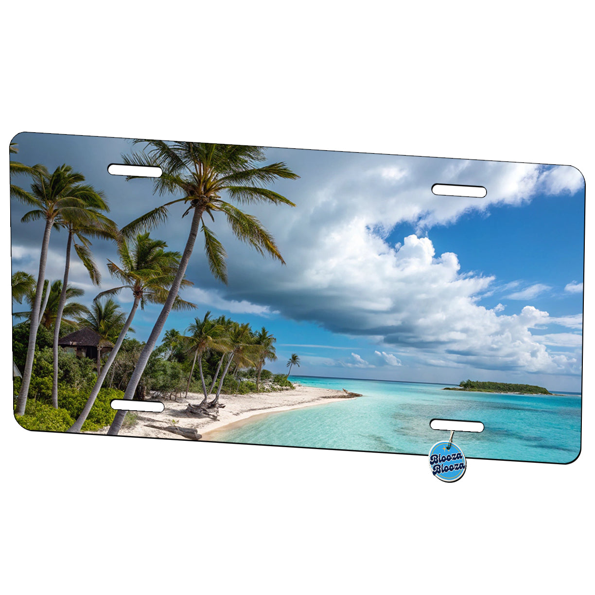 Bahamas Tropical Beach Vacation Metal Vanity Novelty Tag License Plate for Trucks Cars SUVs