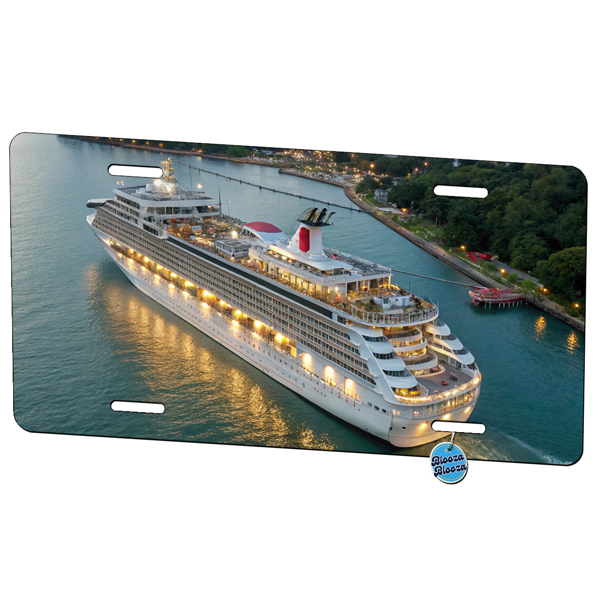 Cruise Ship Travel Vacation Metal Vanity Novelty Tag License Plate for Trucks Cars SUVs