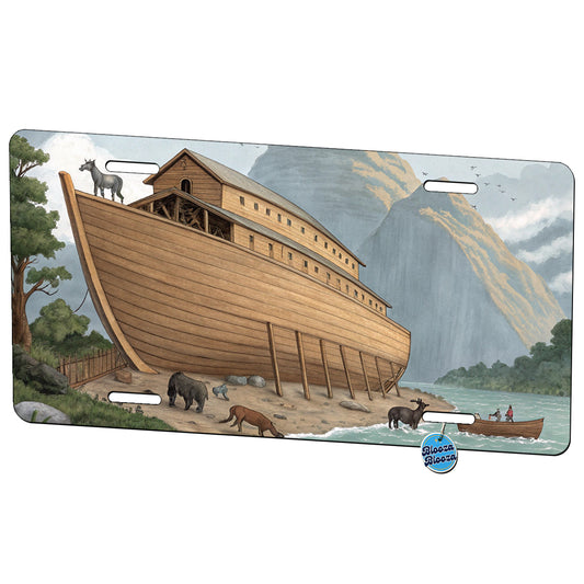 Noah's Ark Drawing Metal Vanity Novelty Tag License Plate for Trucks Cars SUVs