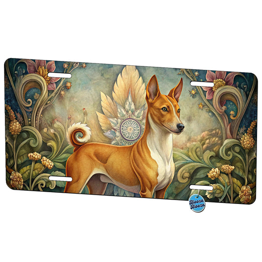 Basenji Dog Art Nouveau Metal Vanity Novelty Tag License Plate for Trucks Cars SUVs