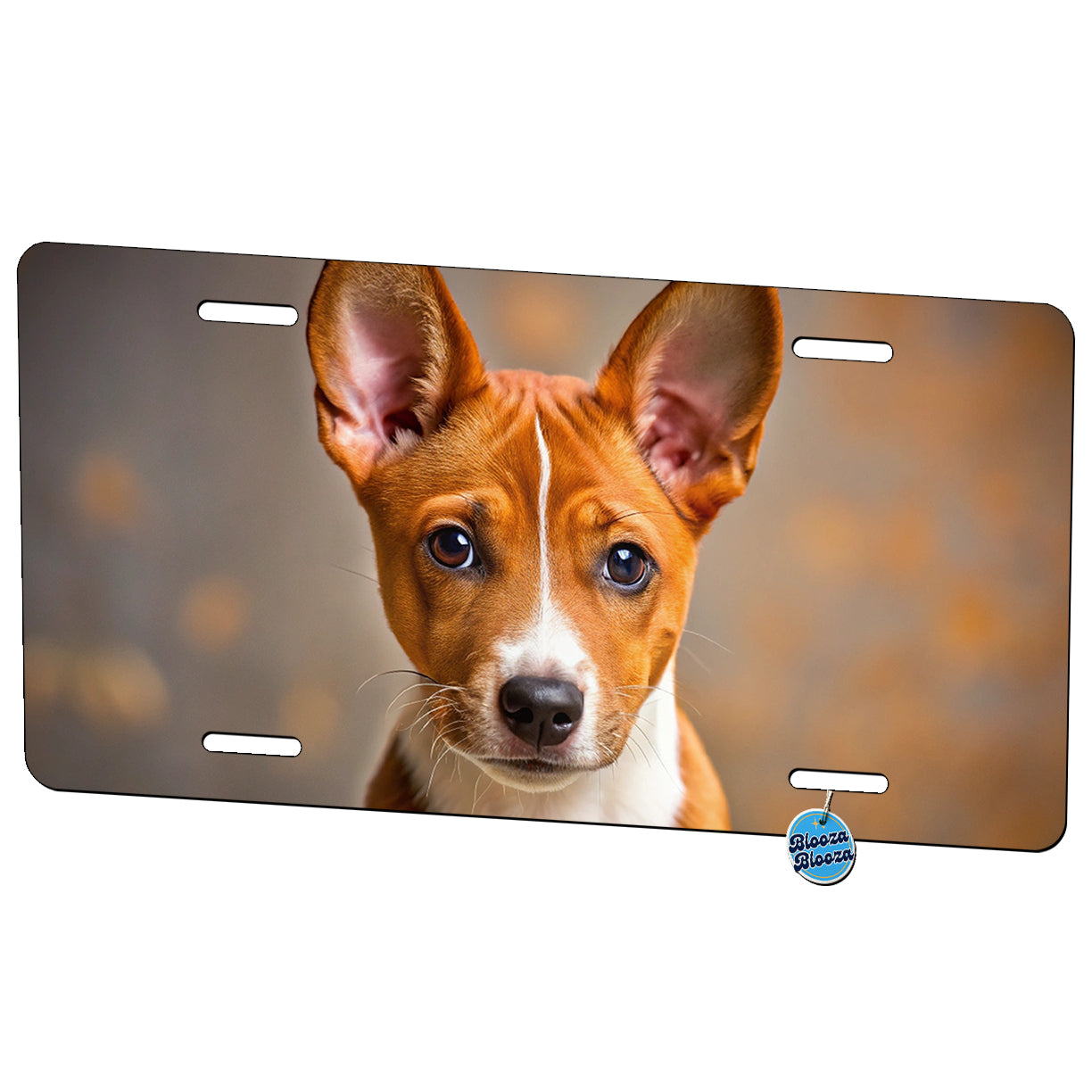 Basenji Dog Puppy Photo Metal Vanity Novelty Tag License Plate for Trucks Cars SUVs