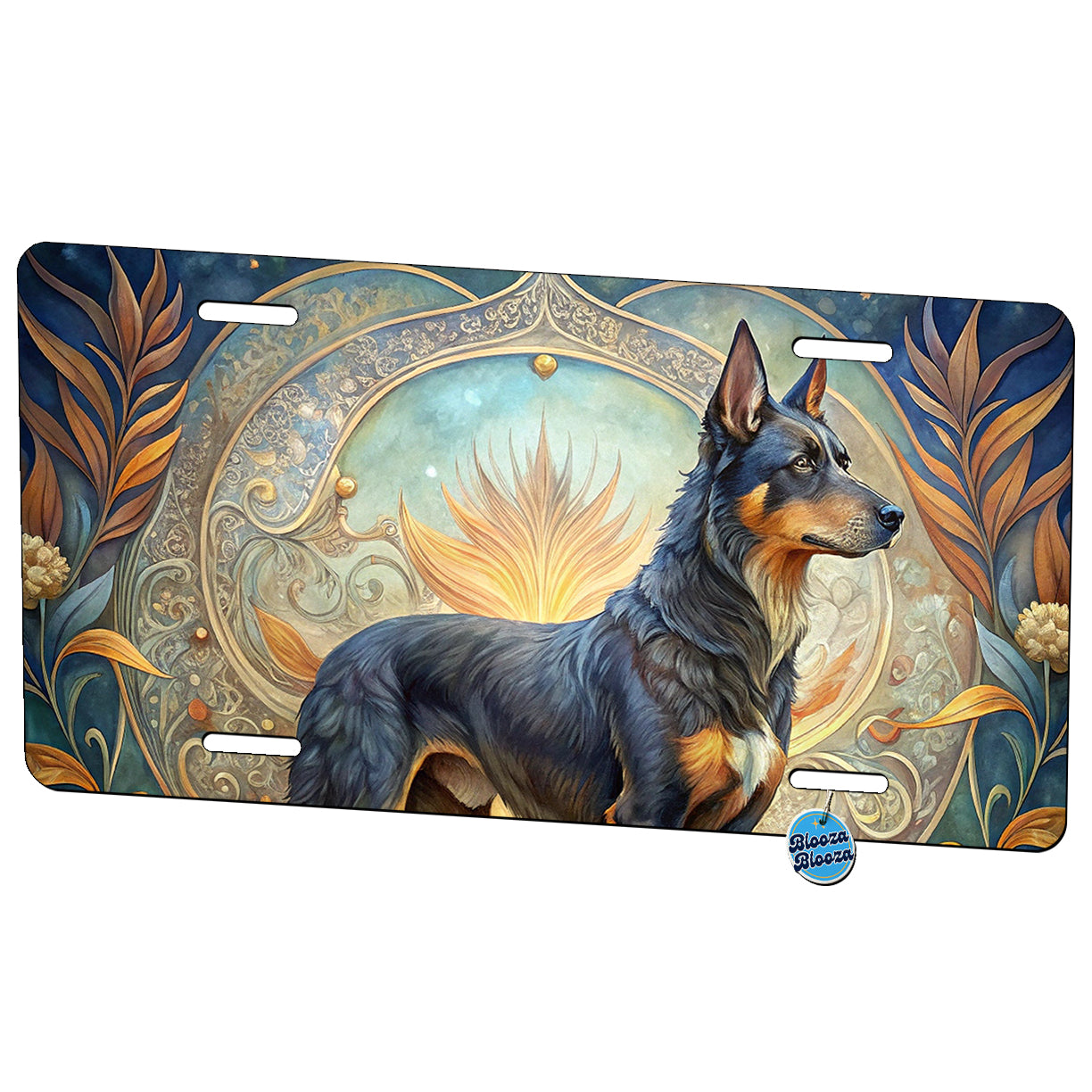 Beauceron Dog Art Nouveau Metal Vanity Novelty Tag License Plate for Trucks Cars SUVs