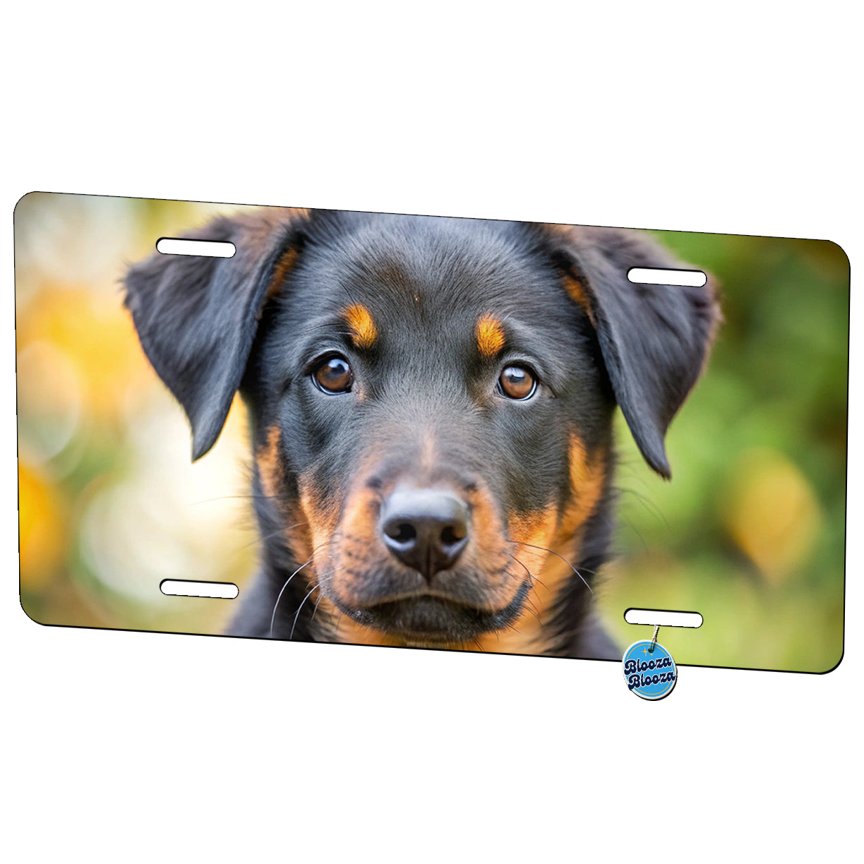 Beauceron Dog Puppy Photo Metal Vanity Novelty Tag License Plate for Trucks Cars SUVs