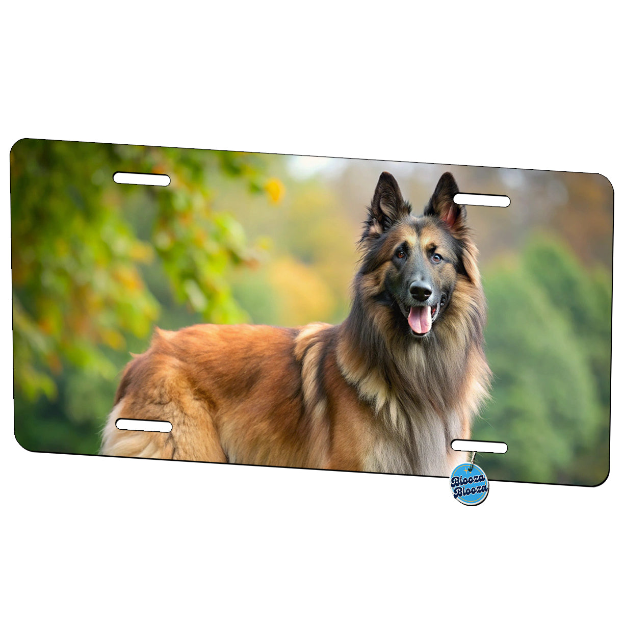 Belgian Tervuren Dog Photo Metal Vanity Novelty Tag License Plate for Trucks Cars SUVs