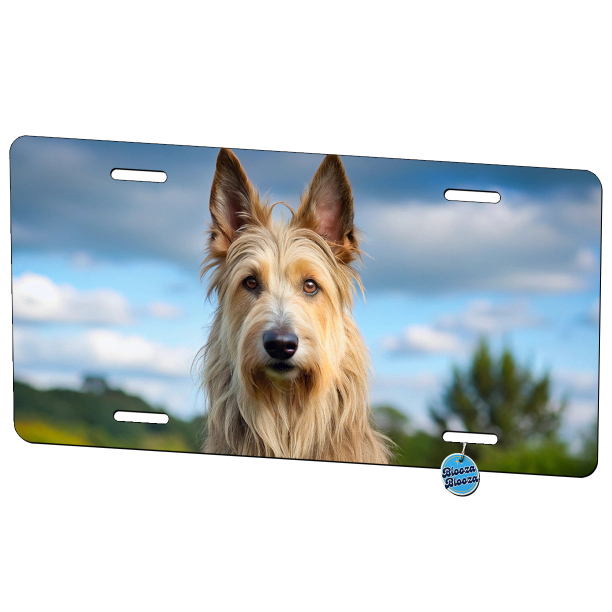 Berger Picard Dog Photo Metal Vanity Novelty Tag License Plate for Trucks Cars SUVs