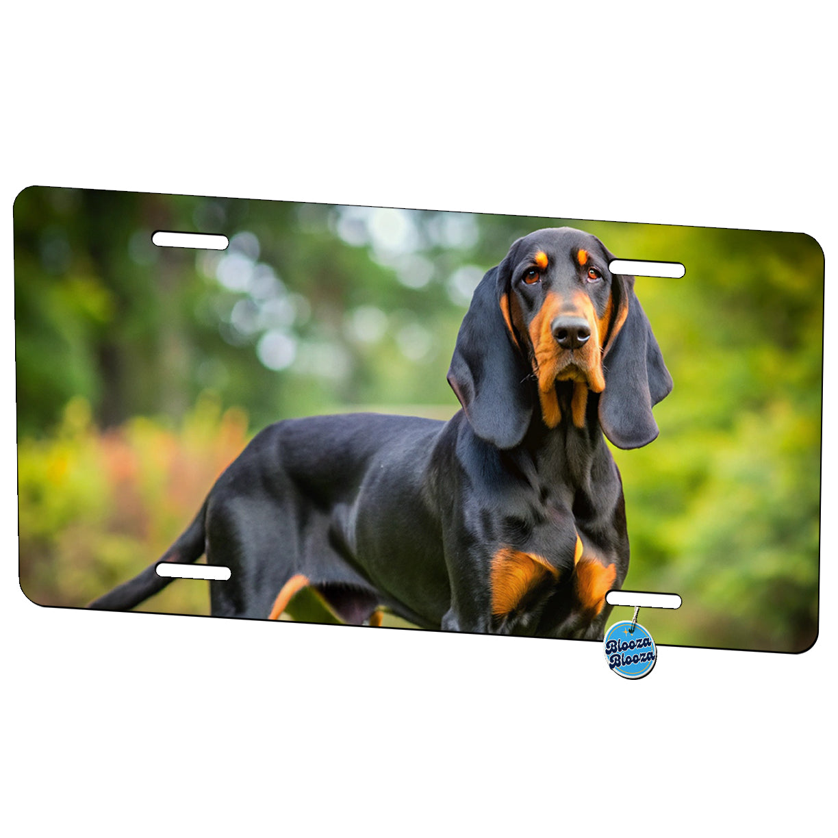 Black And Tan Coonhound Dog Photo Metal Vanity Novelty Tag License Plate for Trucks Cars SUVs