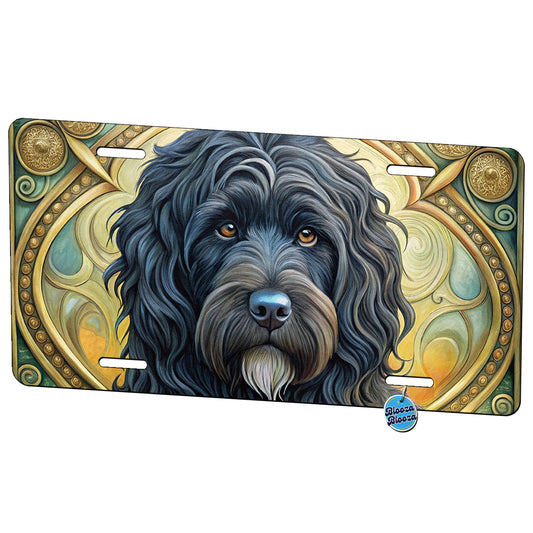 Bouviers Des Flandres Dog Art Nouveau Metal Vanity Novelty Tag License Plate for Trucks Cars SUVs