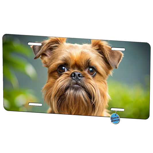 Brussels Griffon Dog Photo Metal Vanity Novelty Tag License Plate for Trucks Cars SUVs