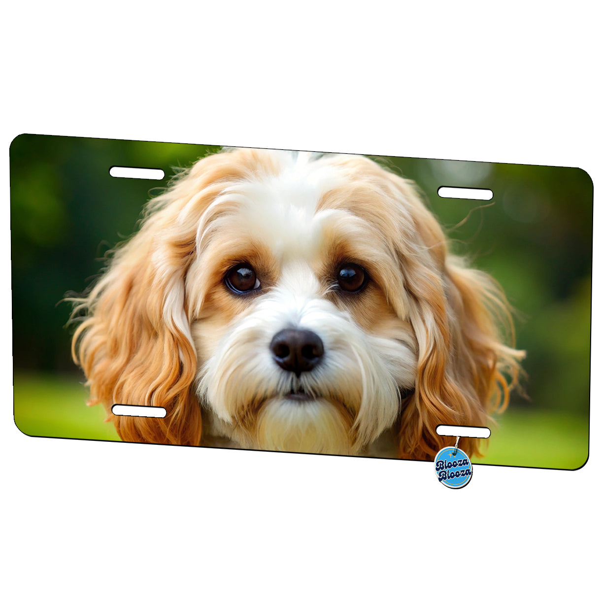 Cavachon Dog Photo Metal Vanity Novelty Tag License Plate for Trucks Cars SUVs