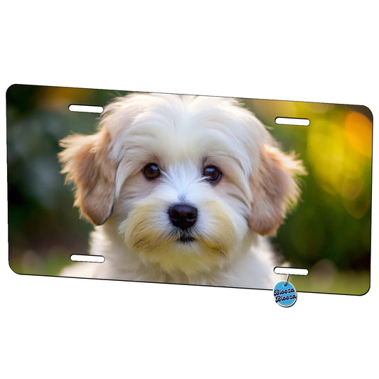 Coton De Tulear Dog Puppy Photo Metal Vanity Novelty Tag License Plate for Trucks Cars SUVs
