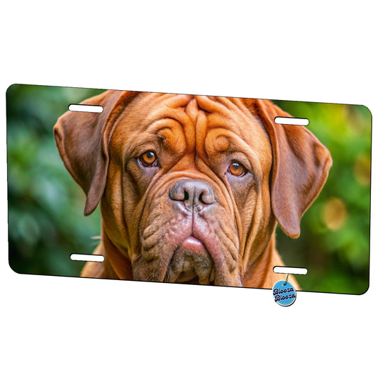 Dogues De Bordeaux Dog Photo Metal Vanity Novelty Tag License Plate for Trucks Cars SUVs