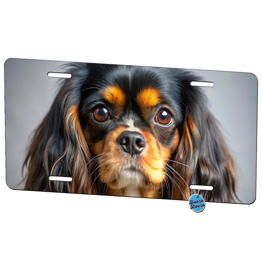 English Toy Spaniel Dog Photo Metal Vanity Novelty Tag License Plate for Trucks Cars SUVs