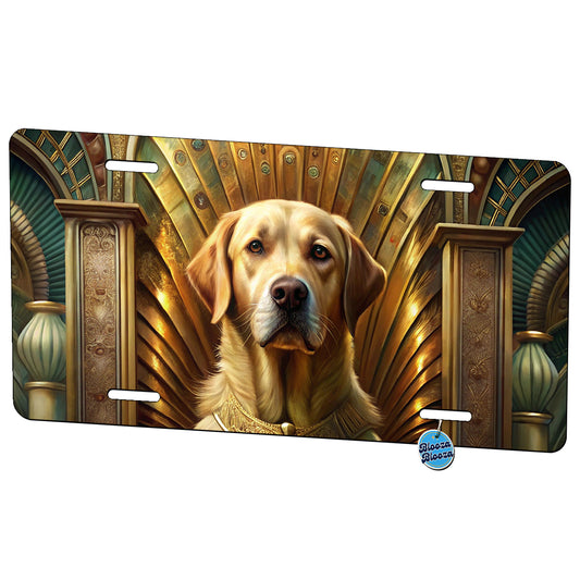 Goldador Dog Art Nouveau Metal Vanity Novelty Tag License Plate for Trucks Cars SUVs