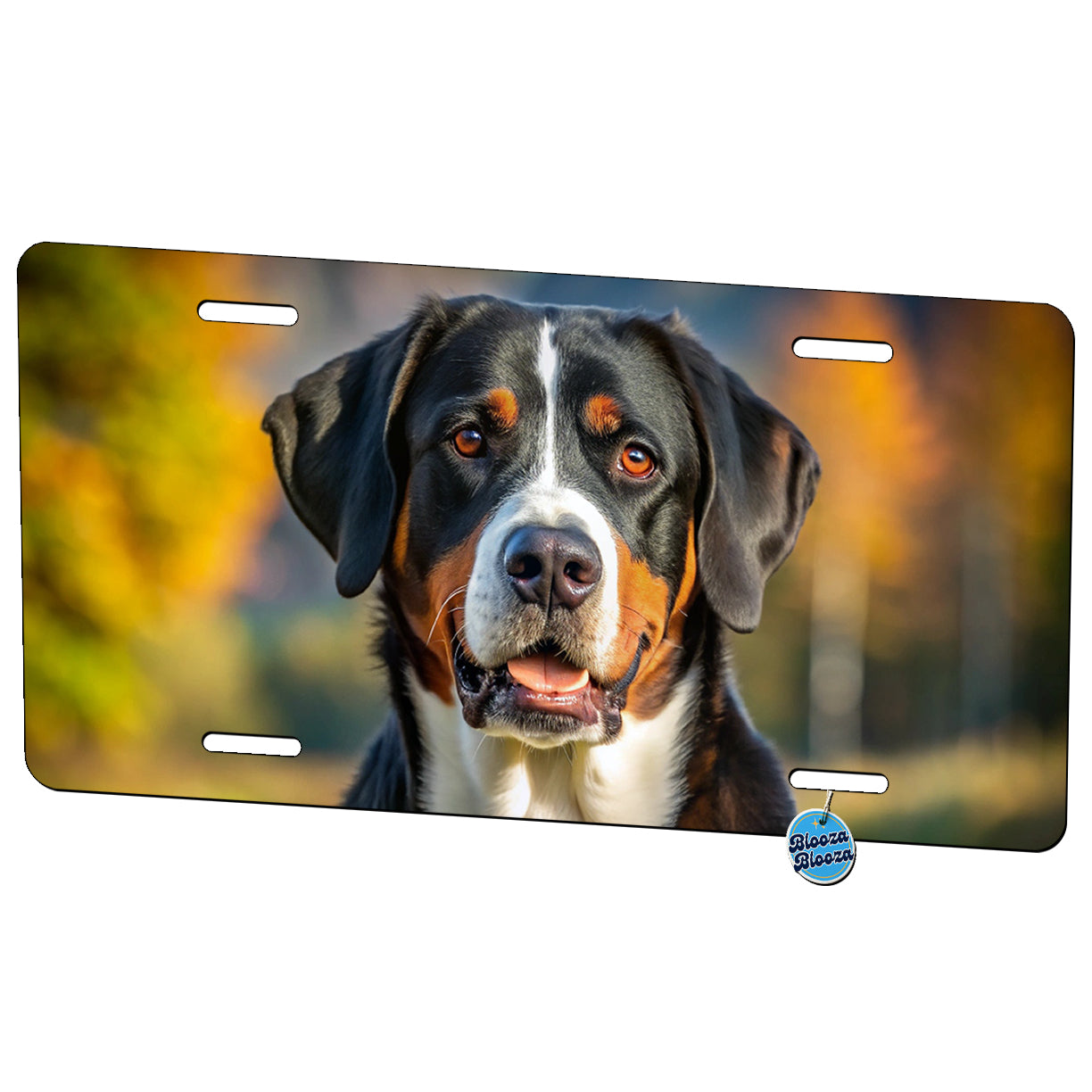Greater Swiss Mountain Dog Photo Metal Vanity Novelty Tag License Plate for Trucks Cars SUVs