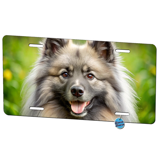 Keeshond Dog Photo Metal Vanity Novelty Tag License Plate for Trucks Cars SUVs