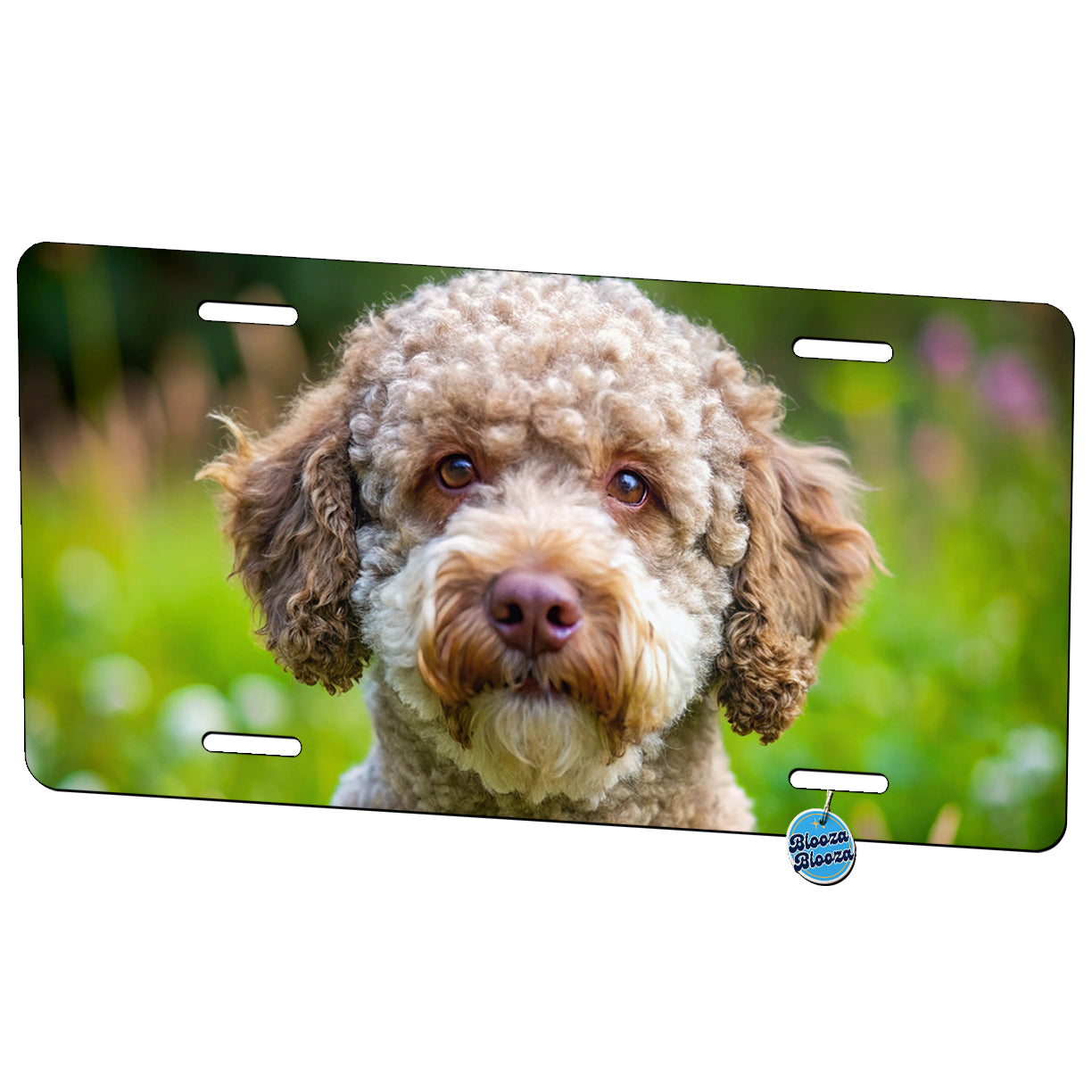 Lagotto Romagnolo Dog Photo Metal Vanity Novelty Tag License Plate for Trucks Cars SUVs