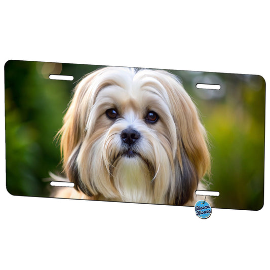 Lhasa Apso Dog Photo Metal Vanity Novelty Tag License Plate for Trucks Cars SUVs