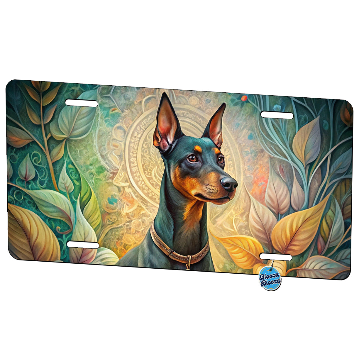 Manchester Terrier Dog Art Nouveau Metal Vanity Novelty Tag License Plate for Trucks Cars SUVs