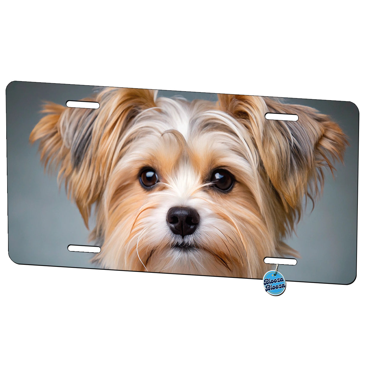 Morkie Dog Photo Metal Vanity Novelty Tag License Plate for Trucks Cars SUVs