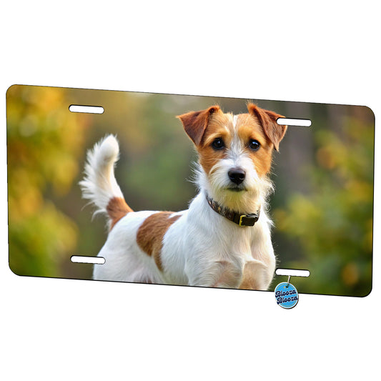 Parson Russell Terrier Dog Photo Metal Vanity Novelty Tag License Plate for Trucks Cars SUVs