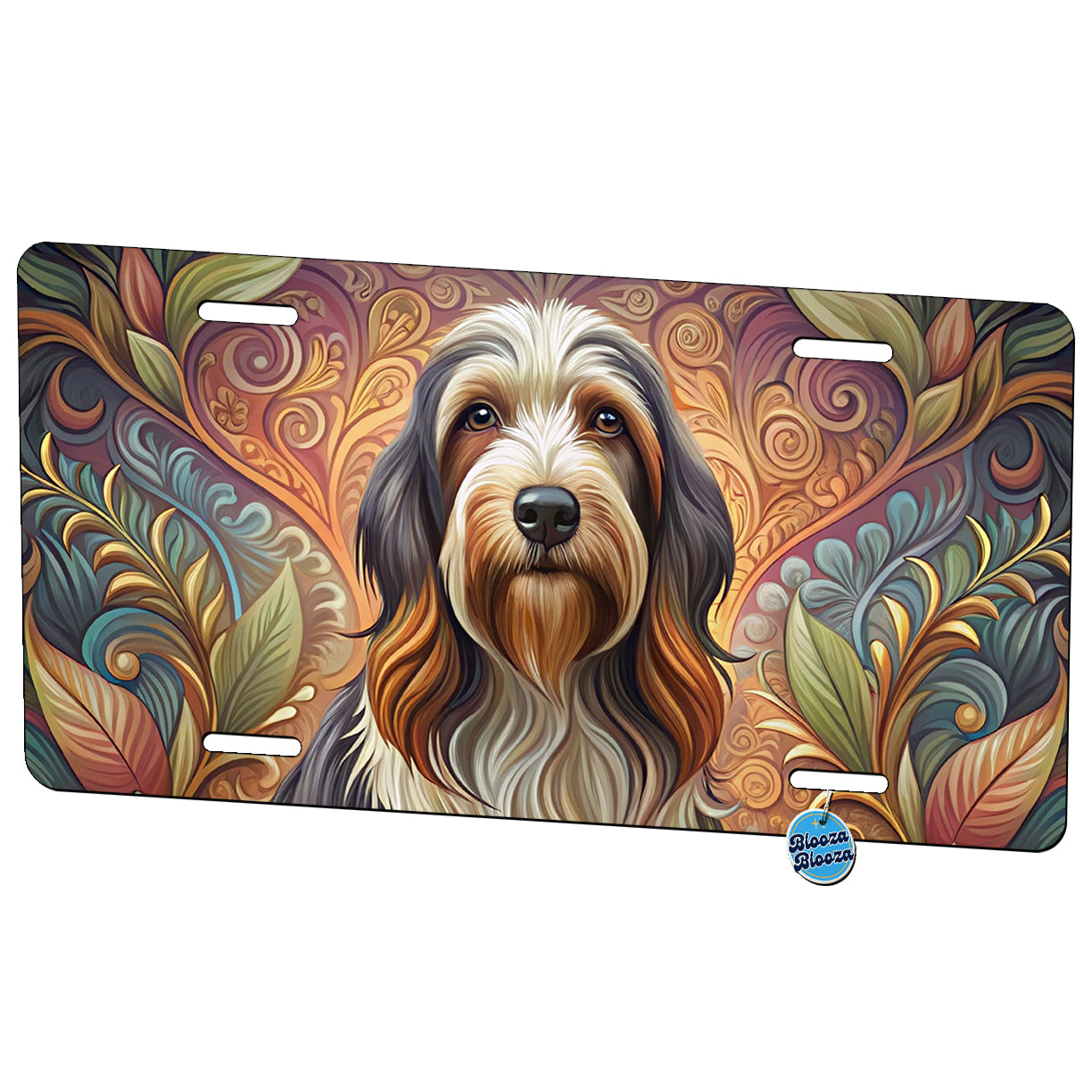 Petit Basset Griffon Vendeen Dog Art Nouveau Metal Vanity Novelty Tag License Plate for Trucks Cars SUVs