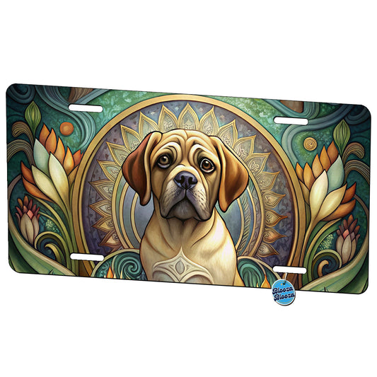 Puggle Dog Art Nouveau Metal Vanity Novelty Tag License Plate for Trucks Cars SUVs