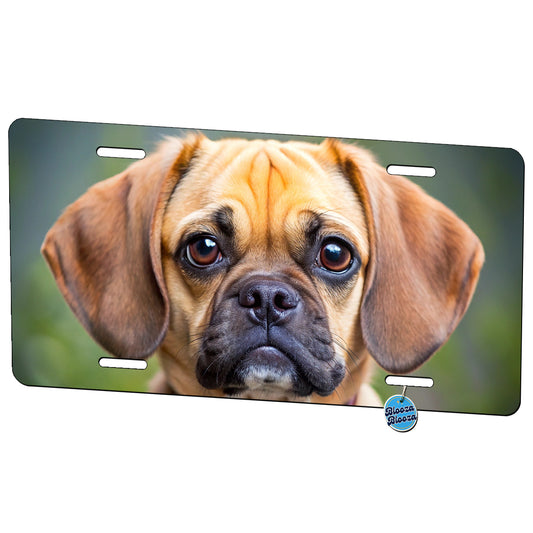 Puggle Dog Photo Metal Vanity Novelty Tag License Plate for Trucks Cars SUVs