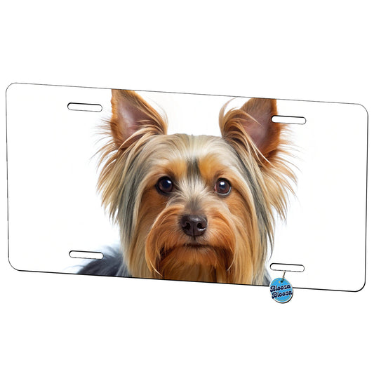 Silky Terrier Dog Photo Metal Vanity Novelty Tag License Plate for Trucks Cars SUVs